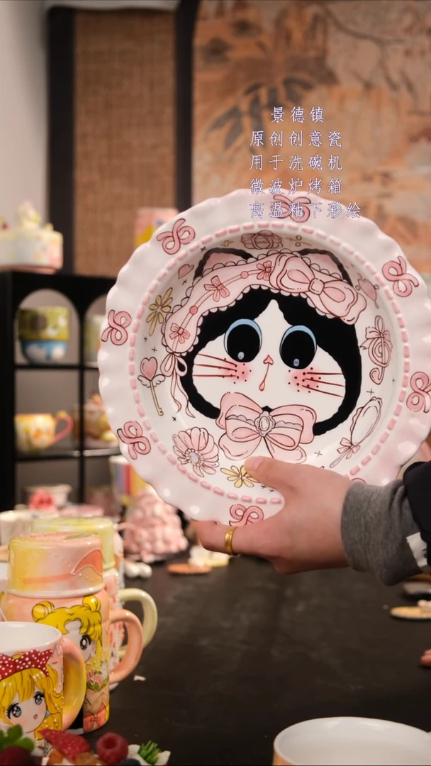 摆件陶旺的可以陶瓷手工手绘创意设计款陶瓷