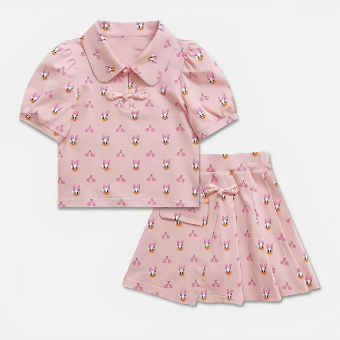 【清仓】DSN家夏季女童甜美透气百搭珠地网眼棉上衣/短裤/短裙合集