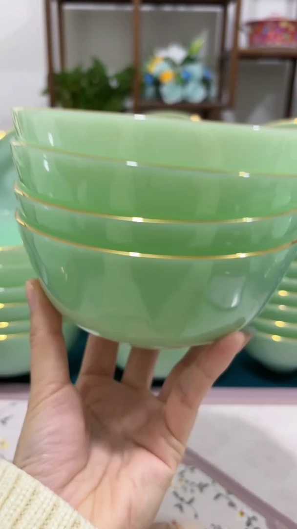 5.5英寸玉瓷碗4个口径13.8厘米