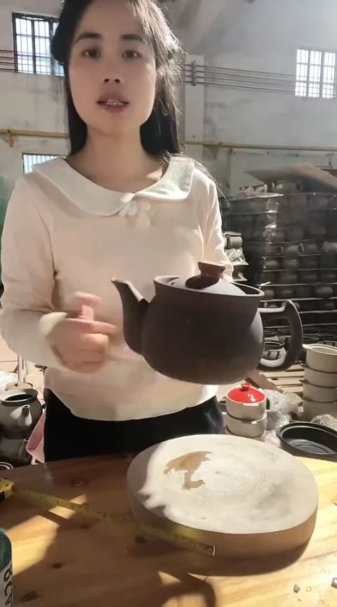 粗砂陶瓷瑕疵1.5紫砂养生壶