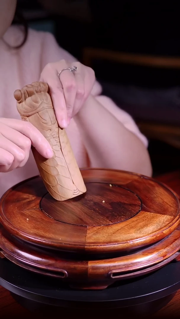 竹茶则知了雕刻茶则88