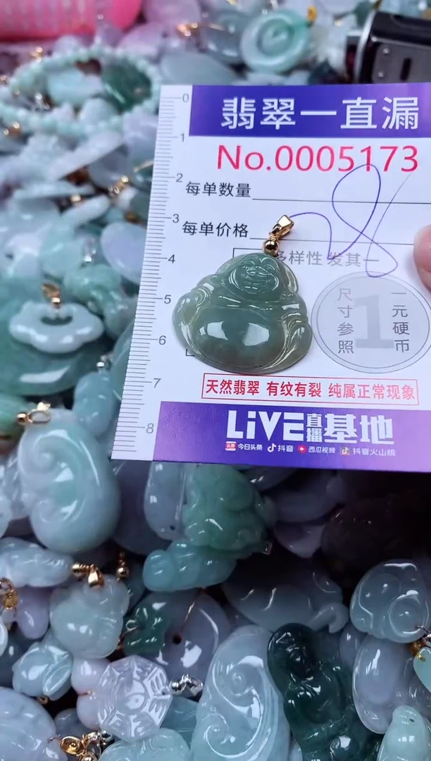 吊坠(不含链)未镶嵌翡翠5173