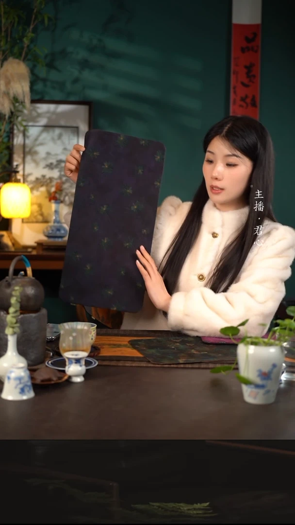 【闪购商品】杯陶瓷杯周边慢蓝双面茶席蓝雏菊