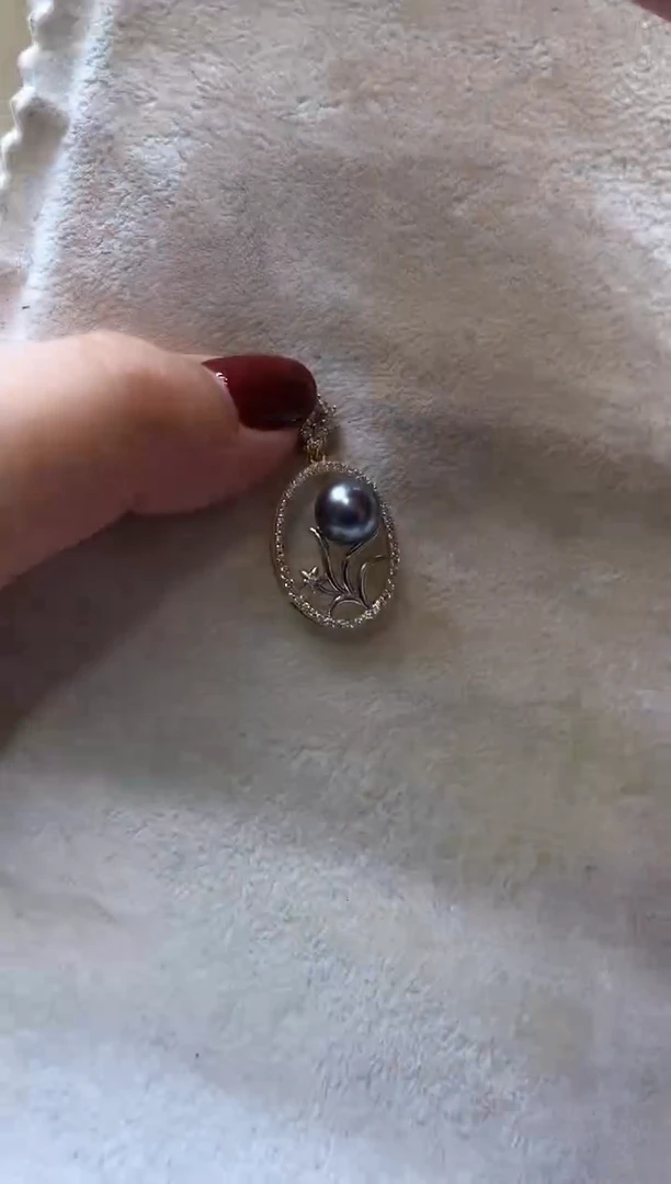 【闪购商品】海水珍珠吊坠银S925镶嵌2