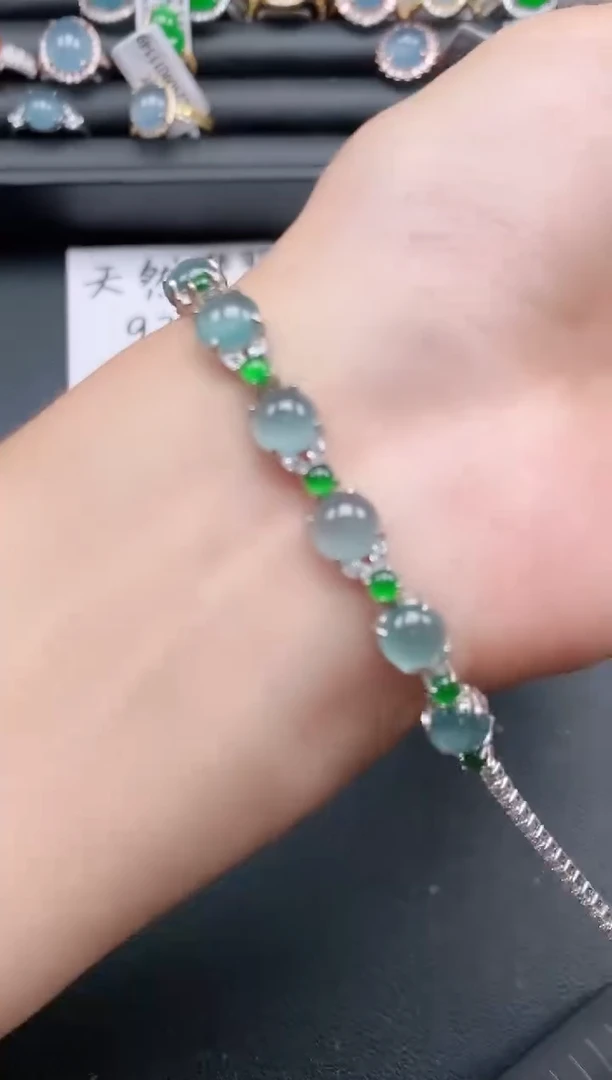 银S925镶嵌戒指翡翠111