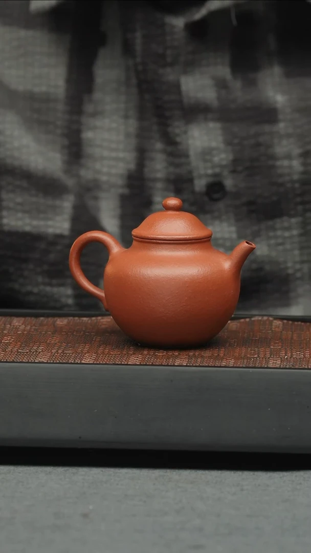 茶壶紫砂五堂  秋水-粗砂朱泥