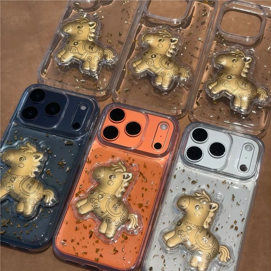 适用iPhone17promax马上有钱透明滴胶手机壳苹果16/15/14/13/12软