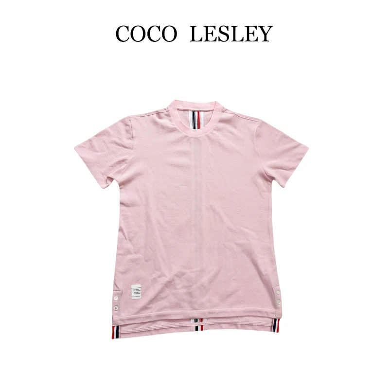 COCO LESLEY百搭时尚潮流夏季休闲简约纯色圆领T恤31