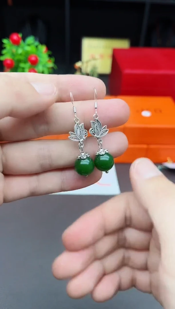 【闪购商品】玛瑙/玉髓耳钉银S925镶嵌429000