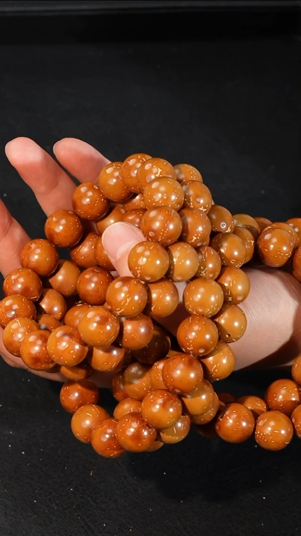 紫金鼠手串黄金甲精品正圆光珠14mm