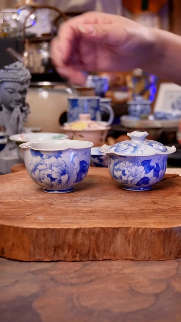 杯子陶牡丹手工手绘手工手绘