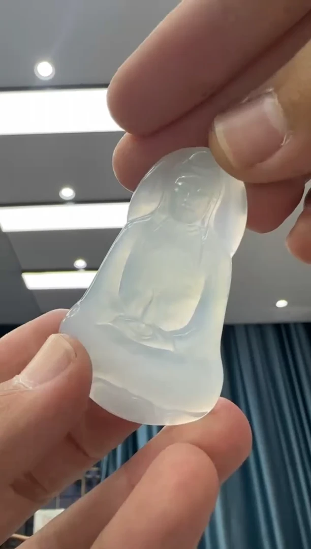 颈饰未镶嵌翡翠天然翡翠A货孤品一件