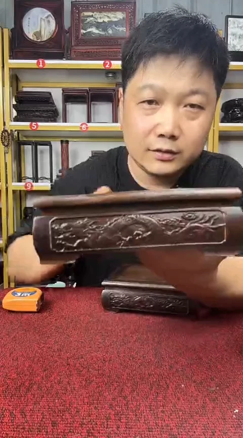 紫檀木类端景台15.5CM正方底座