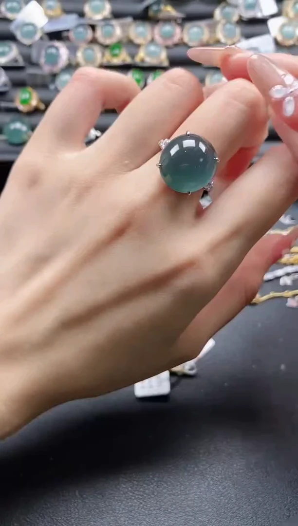 【闪购商品】翡翠戒指银S925镶嵌51151