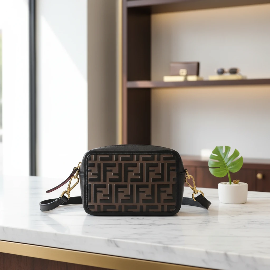 95新 FENDI/芬迪  老花斜挎包 1786 7095