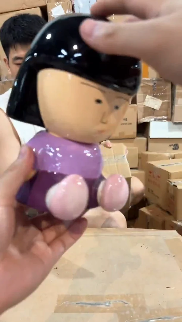 瓷片野口火锅罐摆件