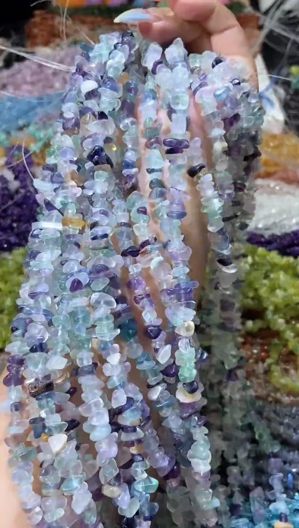 水晶珠宝半成品未镶嵌浅萤