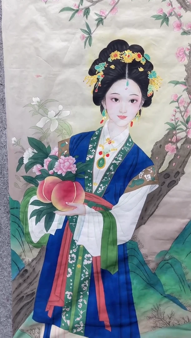 国画张传亭老师的红袍作品