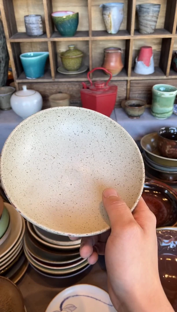 【闪购商品】瓷片969细陶麻点圆口碗1只