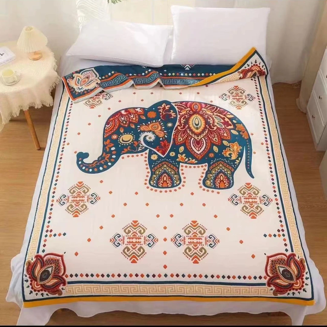 大象面包被泡芙被多层纱布四季通用居家双面多用被