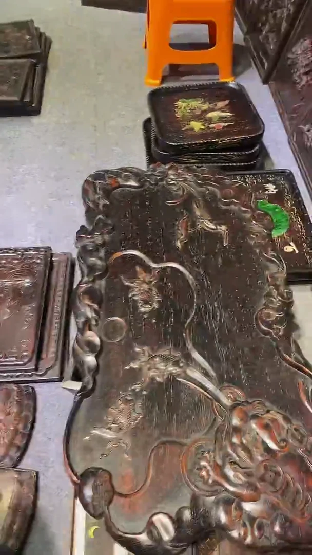 木紫檀木雕刻一物一拍