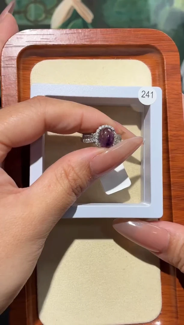 银S925镶嵌戒指水晶d****a定制