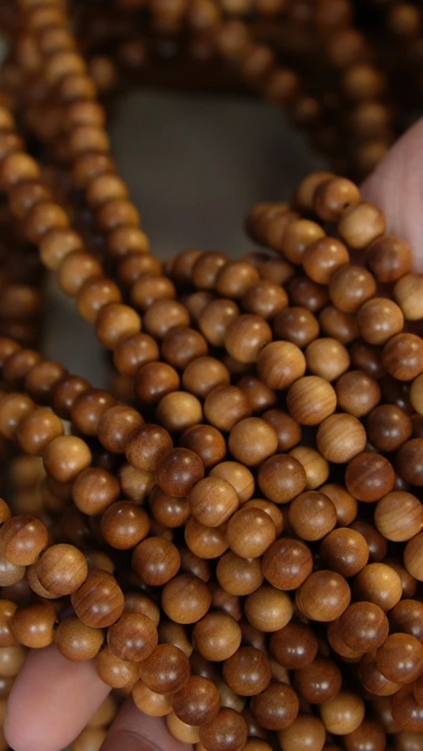 【闪购商品】檀香木手串/手链老山檀香0.8多圈108颗开槽老料