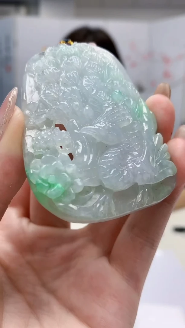 【闪购商品】定制翡翠未镶嵌4829jw-毛货挂件36
