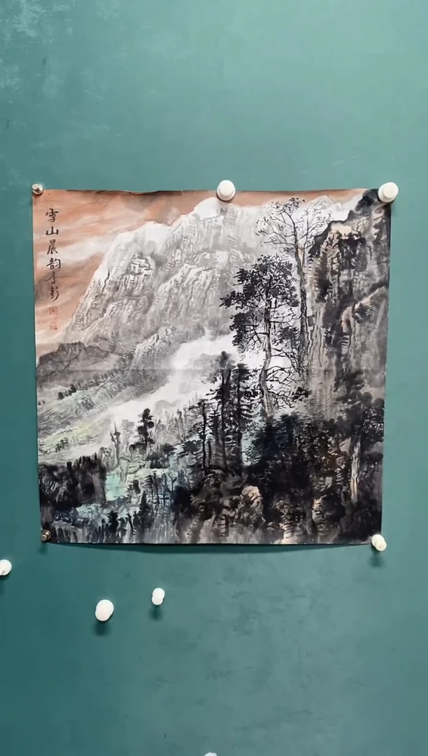 国画李彭老师山水作品福利