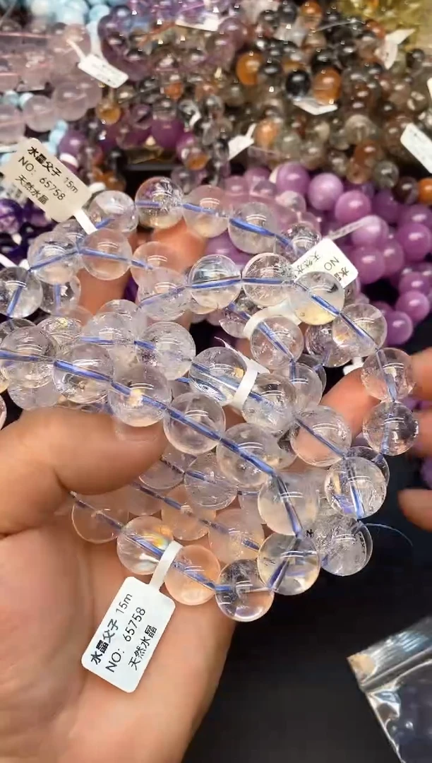 【闪购商品】水晶手链未镶嵌46 白阿赛15mm