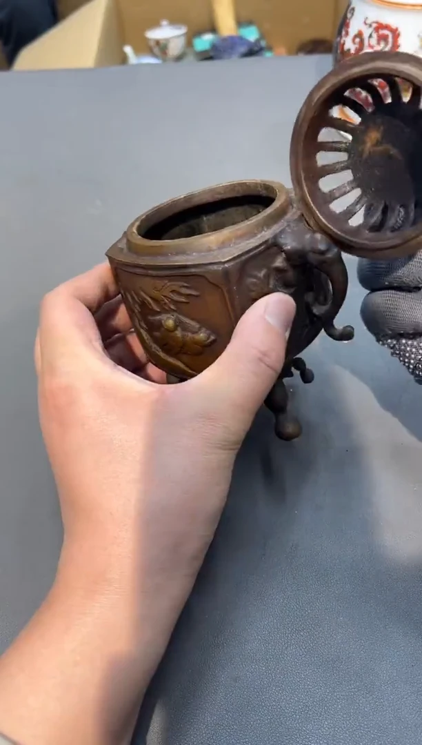 铜震**解工艺品小四孤品收藏