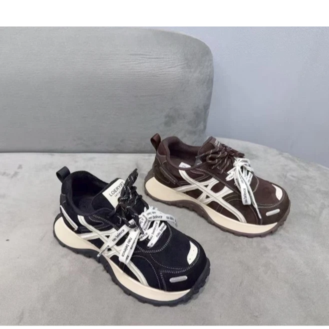 萨玛驰2025冬款潮流复古女士阿甘棉鞋加绒百搭休闲时尚潮流女鞋