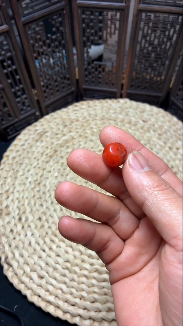 未镶嵌老型珠南红玛瑙长**钥老型珠14.8mm