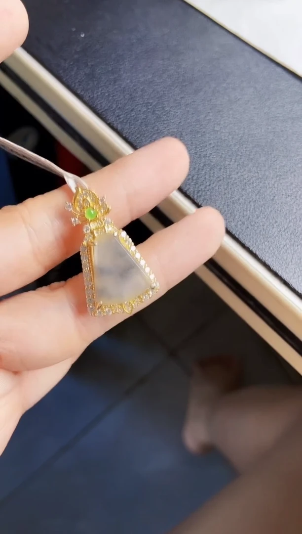 翡翠银S925镶嵌颈饰21
