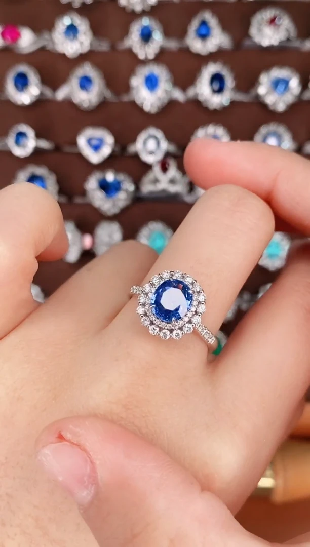 【闪购商品】蓝宝石18K金戒指18K金镶嵌·