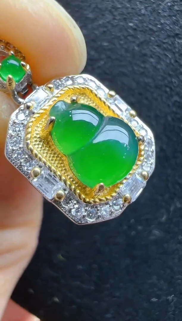 【闪购商品】翡翠吊坠(不含链)银S925镶嵌多样性团购发一件