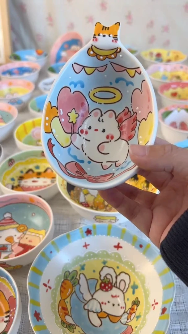 摆件陶景德镇陶瓷手绘