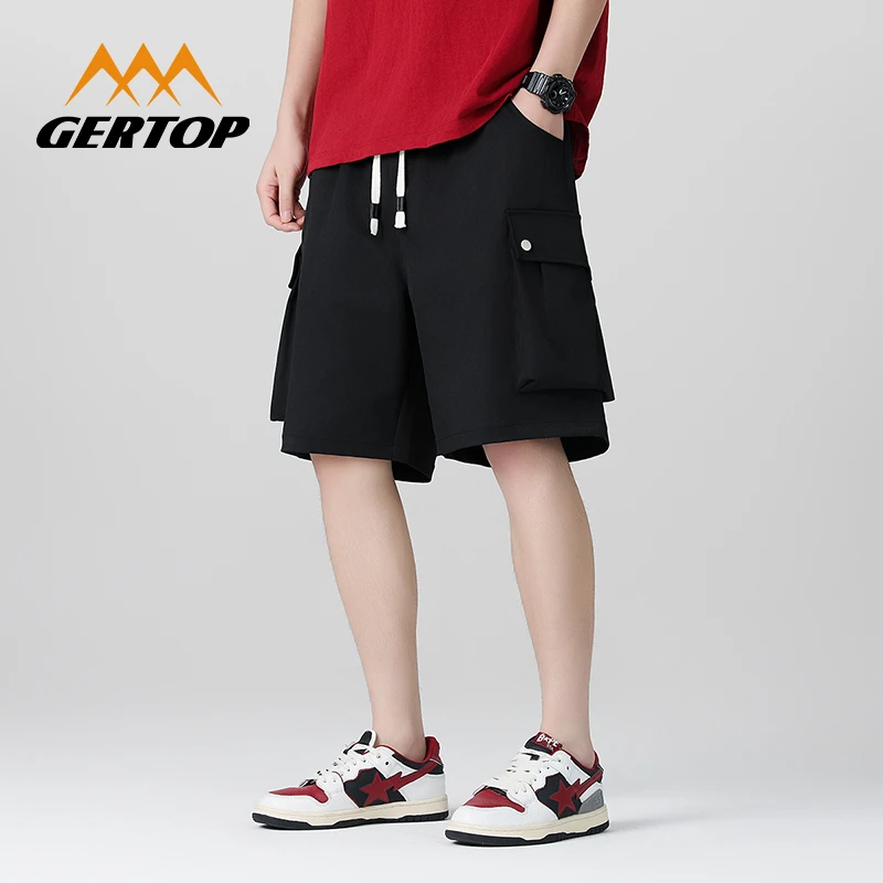 GERTOP短裤夏季韩版宽松五分裤休闲裤五分裤时尚潮流中裤速干
