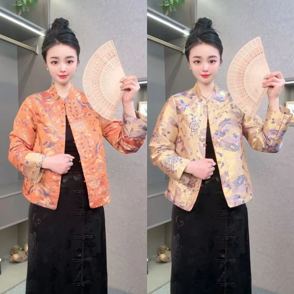 忆江南【凤凰于飞】新中式国风气质时尚百搭早春双面双穿上衣外套女