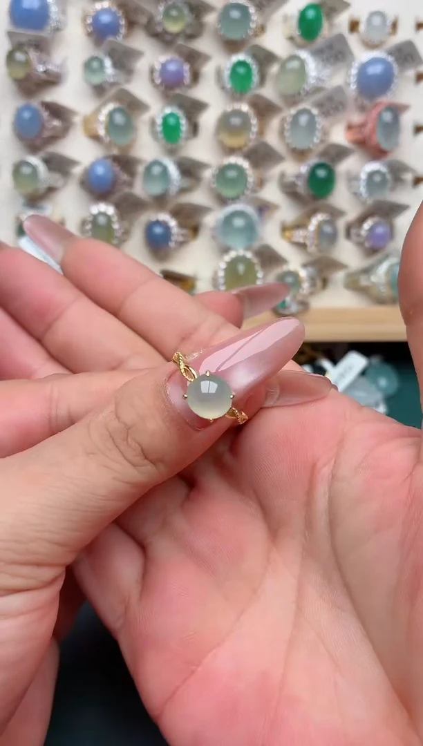 银S925镶嵌戒指翡翠.