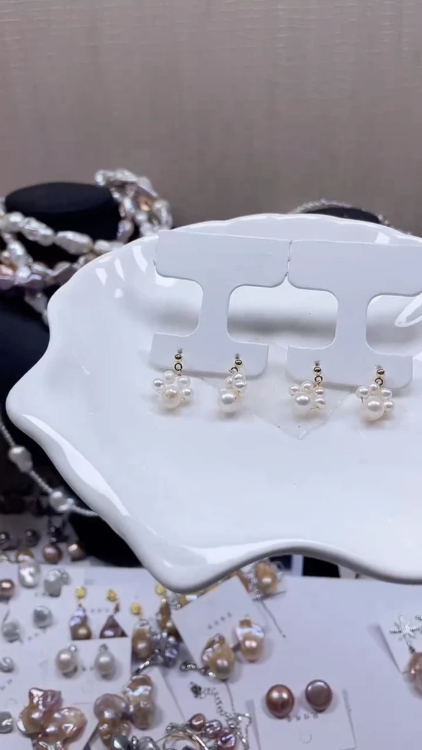 未镶嵌耳饰淡水珍珠【纯恬饰品】（多样性发货发一）