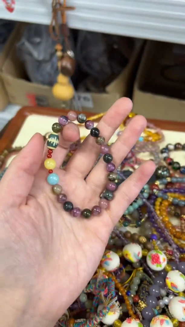 手链未镶嵌碧玺孤品彩虹碧玺设计款手链0997]