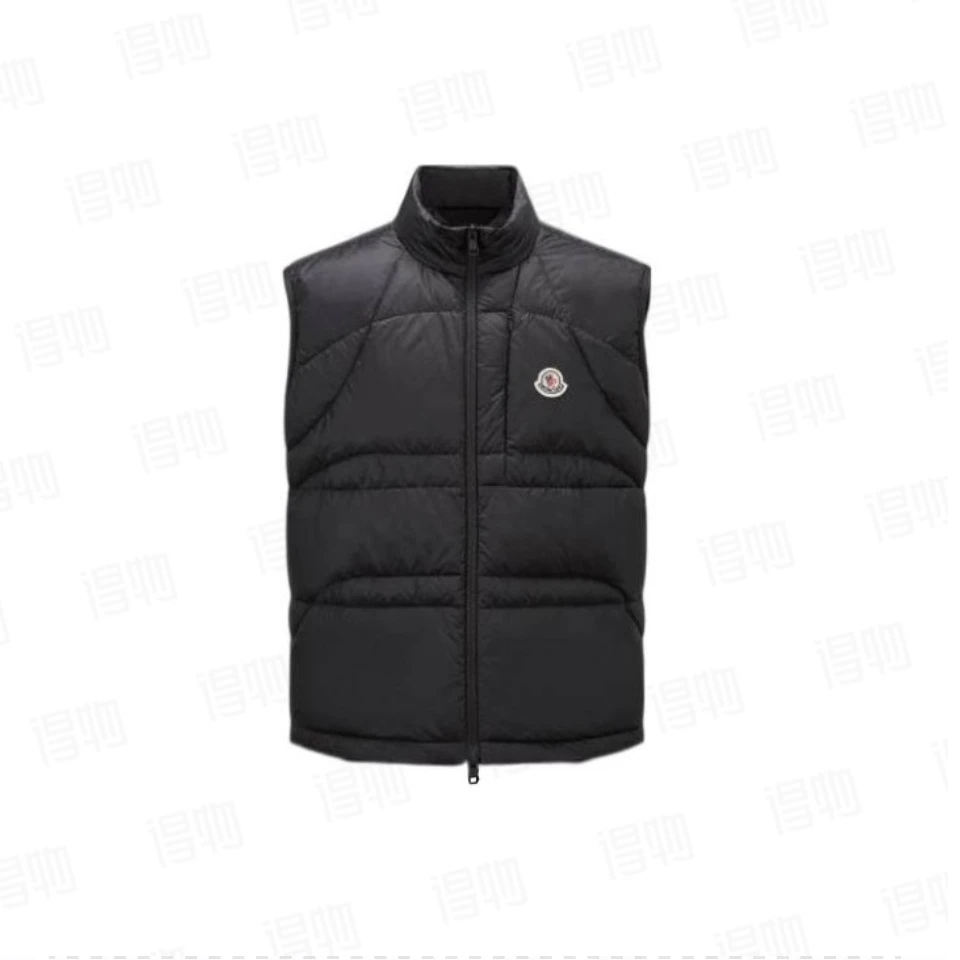 99新 MONCLER 盟可睐Cursa系列SS23纯色拉链立领羽绒马甲男款黑色