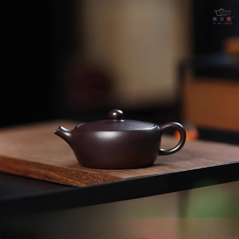 融俊宜兴紫砂壶 名家纯手工功夫茶具泡茶壶 原矿老紫泥 汉瓦壶