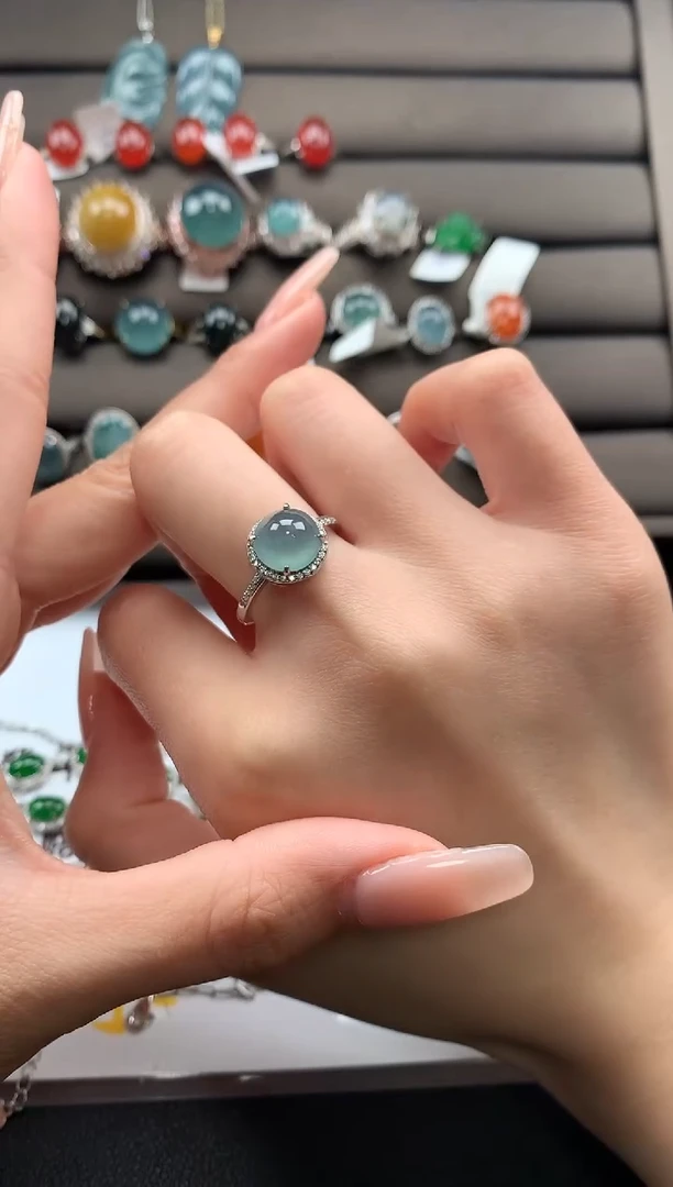 【闪购商品】翡翠戒指银S925镶嵌32132131