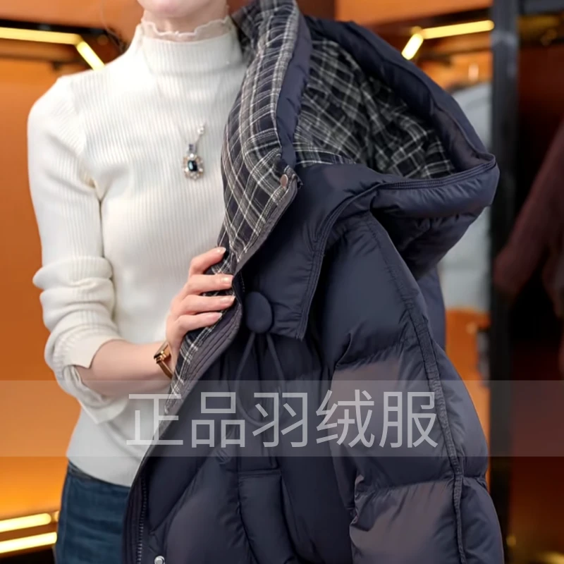 Y061【出口原单】新款冬季高端专柜藏青蓝色羽绒服-TG