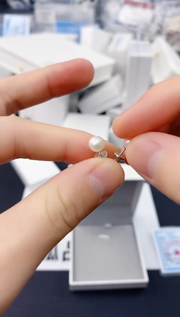 未镶嵌耳饰淡水珍珠ED1012