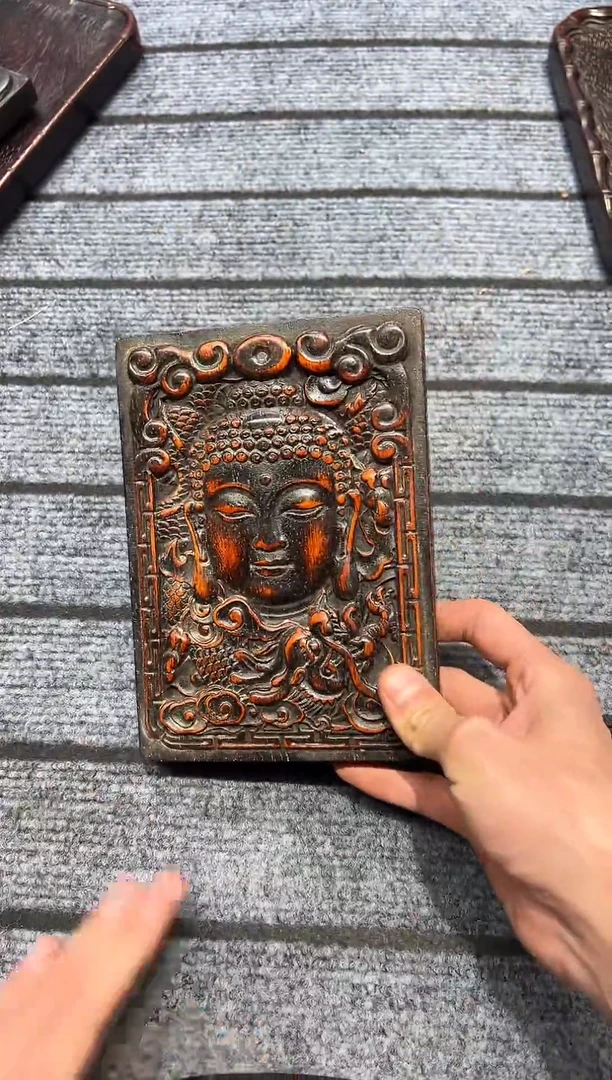 木紫檀雕刻一物一拍