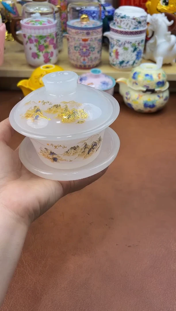 陶瓷茶具摆件旅行套组