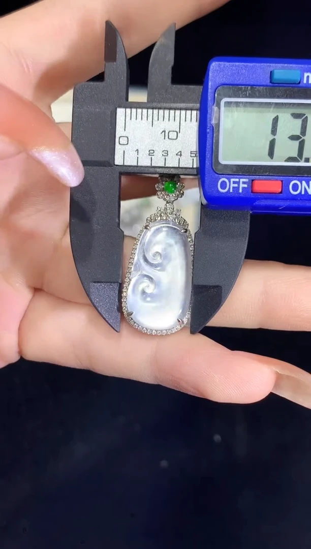 翡翠18K金镶嵌吊坠(不含链)YJG033